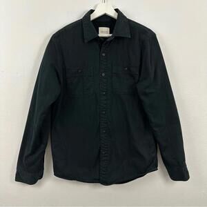 American Eagle Men’s Faux Sherpa Lined Button Down Black Shirt Size S ...